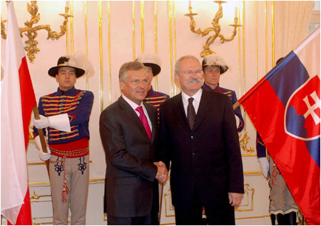 Polish President Kwasniewski Visiting Slovakia