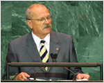 President of the Slovak Republic Ivan Gaparovi delivered a speech on the first day of the UN Summit