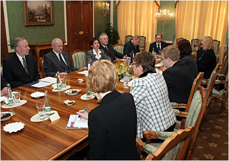 President of the Slovak Republic Received Estonian Foreign Minister Urmas Paet