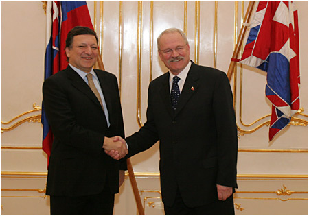 President Ivan Gaparovi met with European Commission Chairman Barroso