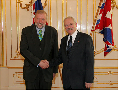 President of the Slovak Republic Received Slovenian Foreign Minister Dimitrij Rupel 