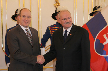 President of the Slovak Republic Received Prince of Monaco Albert II 