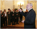 Prezident SR Ivan Gaparovi prijal starostov ocenench obc v sai Dedina roka