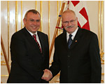 Prezident SR Ivan Gaparovi rokoval s rakskym kancelrom Alfredom Gusenbauerom
