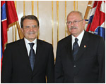Prezident SR prijal talianskeho premira Romana Prodiho