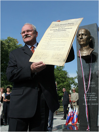 Prezident SR na slvnostnom odhalen pamtnka Andreja Hlinku