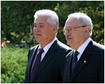 Prezident SR Ivan Gaparovi sa stretol so svojim moldavskm partnerom Vladimrom Voroninom 
