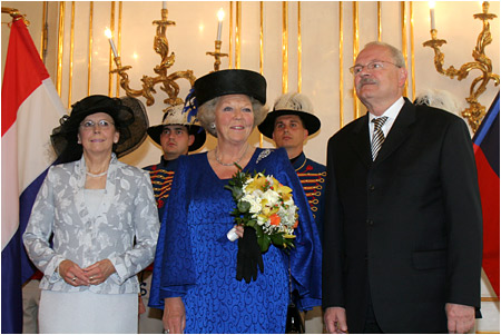 Queen Beatrix of the Netherlands Pays Official Visit to the Slovak Republic