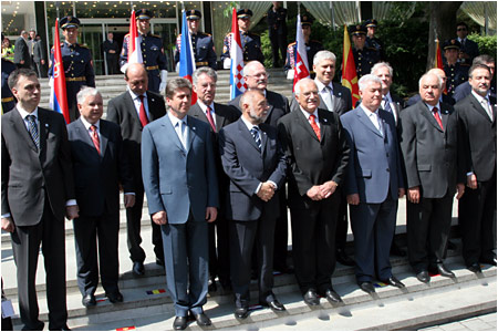 Slovak President Ivan Gaparovi addressed the 14th Summit of Central European Presidents in Brno