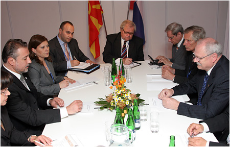 President of the Slovak Republic held talks with President Crvenkovski of Macedonia in Brno