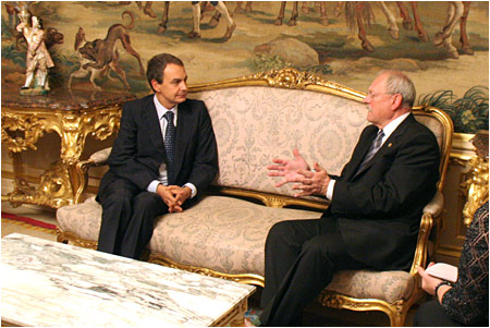 Prezident SR Ivan Gaparovi rokoval so panielskym premirom Zapaterom