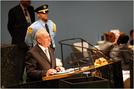 Ivan Gaparovi vystpil v rmci veobecnej rozpravy 62. zasadnutia Valnho zhromadenia OSN
