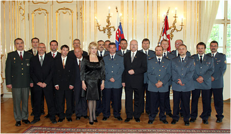 Prezident SR prijal lauretov ocenenia Zlat zchranrsky kr 2007