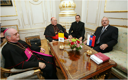 Slovak Head of State Receives the President of the Pontifical Council for Justice and Peace