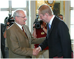 Prezident Slovenskej republiky privta krovn Albetu II.