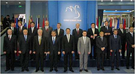 Ivan Gaparovi at the summit of Presidents of Central European countries in Macedonia 