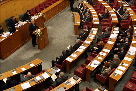 Prezident SR Ivan Gaparovi vystpil s prejavom v chorvtskom parlamente - Sabore