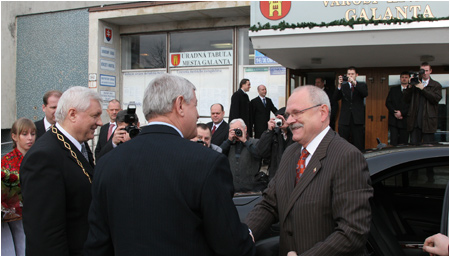 Prezident SR Ivan Gaparovi navtvil Galantu