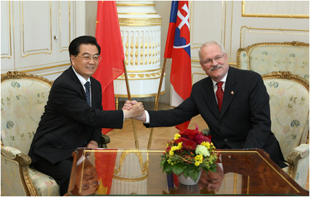 Chinese President Hu Jintao Pays First Official Visit to Slovakia