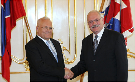 President of the Slovak Republic recieves Hungarian Foreign Minister