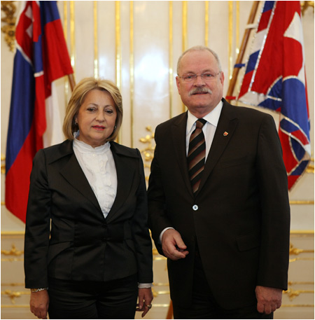 Prezident SR Ivan Gaparovi rokoval s predsednkou Nrodnho zhromadenia Srbskej republiky