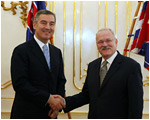 Prezident SR Ivan Gaparovi privtal v Prezidentskom palci predsedu vldy iernohorskej republiky
