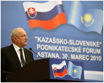 Ivan Gaparovi vystpil na slovensko-kazaskom ekonomickom  fre 