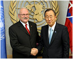 Prezident Ivan Gaparovi v New Yorku rokoval s generlnym tajomnkom OSN