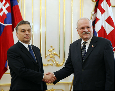 Prezident SR rokoval s maarskm premirom Viktorom Orbnom