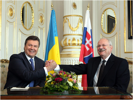 Ukrainian President Viktor Yanukovych Visits Slovakia 