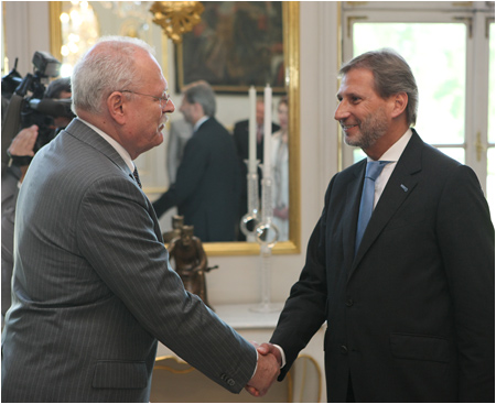 Slovak President Ivan Gaparovi Participates in a Joint Dinner Attended by US President Barack Obama at the 17th Summit of Presidents of Central European Countries