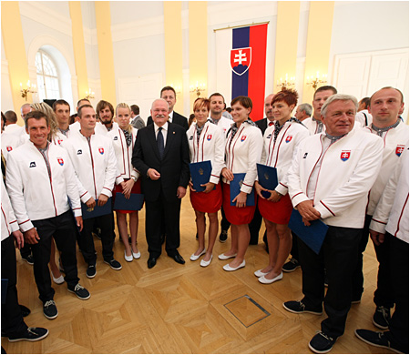 Prezident Ivan Gaparovi prijal sub lenov olympijskej vpravy SR