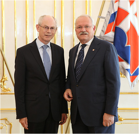 Slovak President Receives the President of the European Council