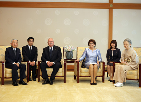 Prezident Ivan Gaparovi na japonskom cisrskom dvore