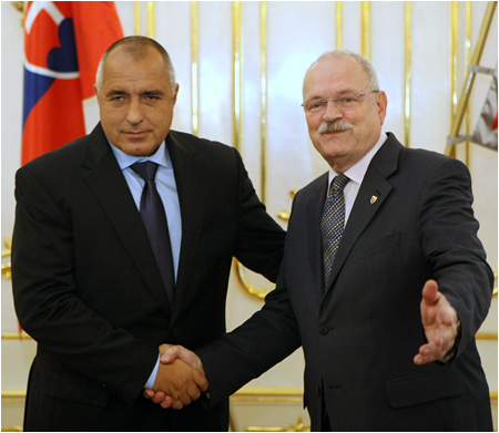 Slovak President Ivan Gaparovi Receives Prime Minister of the Republic of Bulgaria