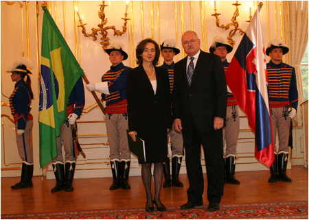 Prezident SR Ivan Gaparovi prijal vevyslankyu Brazlie