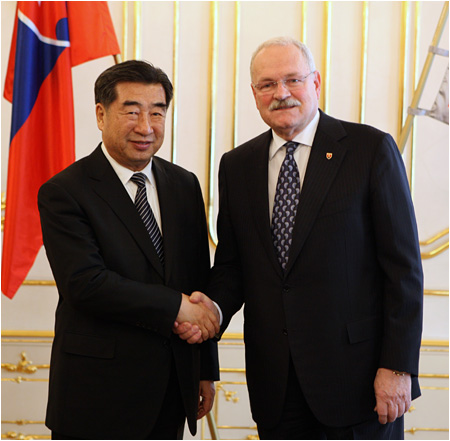 President Ivan Gaparovi Receives Deputy Prime Minister of the Chinese Government