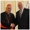 Prezident SR Ivan Gaparovi prijal ppeskho legta Jeho Eminenciu Franca kardinla Rodho