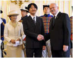 Ivan Gaparovi privtal v Prezidentskom palci princa a princezn Akiino 