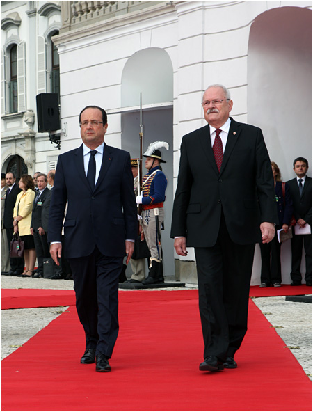 Franczsky prezident Francois Hollande na oficilnej nvteve Slovenskej republiky