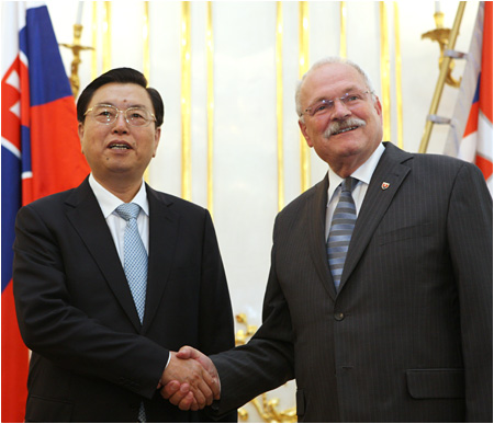 Slovak President Meets the Chairman of the National Peoples Congress of China