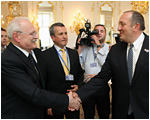 Prezident  Gaparovi v Prahe rokoval s gruznskym prezidentom Margvelavilim 