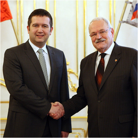 Ivan Gaparovi prijal predsedu Poslaneckej snemovne Parlamentu R