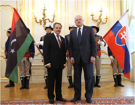 Prezident Ivan Gaparovi prijal Lbyjskho diplomata