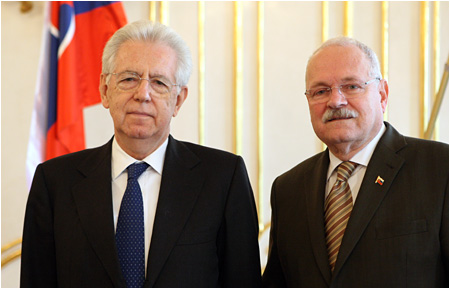 Slovak President meets Italys former prime minister, Egypts foreign minister 