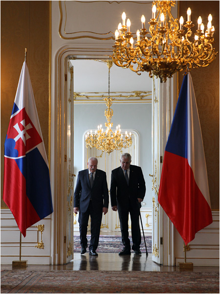 Slovensk prezident v Prahe potvrdil vysok rove vzahov 