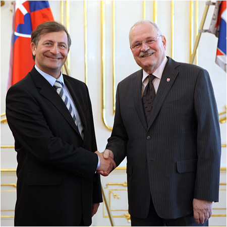 Slovak President receives Slovenian Deputy Prime Minister Karl Erjavec in Bratislava