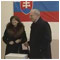 H.E. I. Gaparovi  and his wife Silvia Gaparoviov taking part in the regional self-government elections Bratislava Jelaiova Street 26 November 2005 [new window]