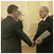 Hand-over of credentials, Milan Lajiak, ambassador of the Slovak Republic to Malaysia, Presidential Palace, Bratislava, 18 March 2005 [new window]