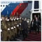 The official visit to the Republic of Estonia, Tallinn, arrival of President H.E. . Gaparovi  in the Republic of Estonia, the airport, Tallinn, 12 October 2005 [new window]
